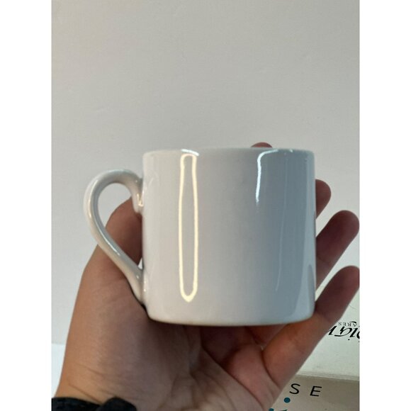 VTG Signature Housewares Demitasse Classic White Stoneware Cup & Saucer Set of 4 - Picture 4 of 8